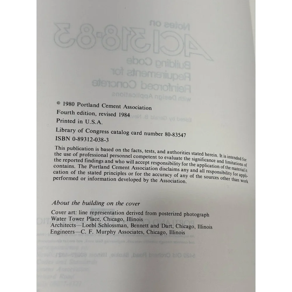 Notes on ACI 318-83, 1980 : Building Code‎ Requirements for Reinforced Concrete